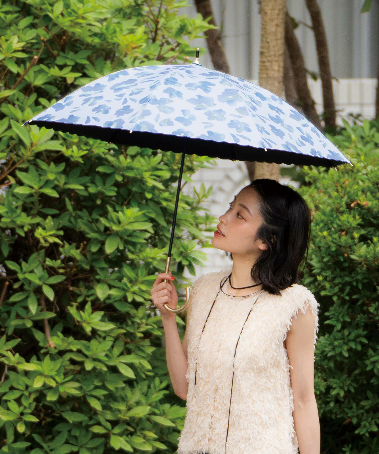 遮光ニュアンスフラワー 日傘 長傘 晴雨兼用 Wpc. | 【公式】Wpc