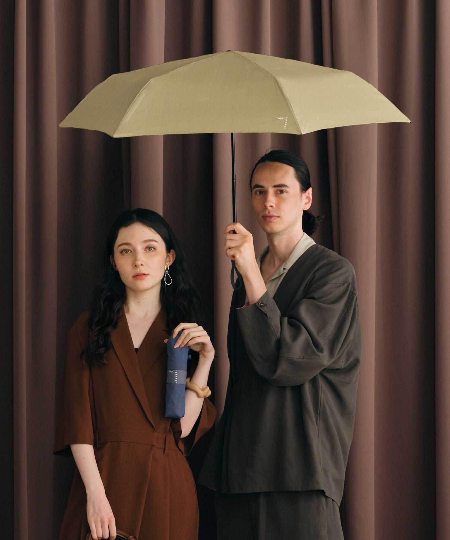 291新品GRACY Shirts stripe Pachwork折り畳傘晴雨兼 GRACY(グレイシー) 晴雨兼用日傘 長傘 T/C Shirts stripe / MOONBAT