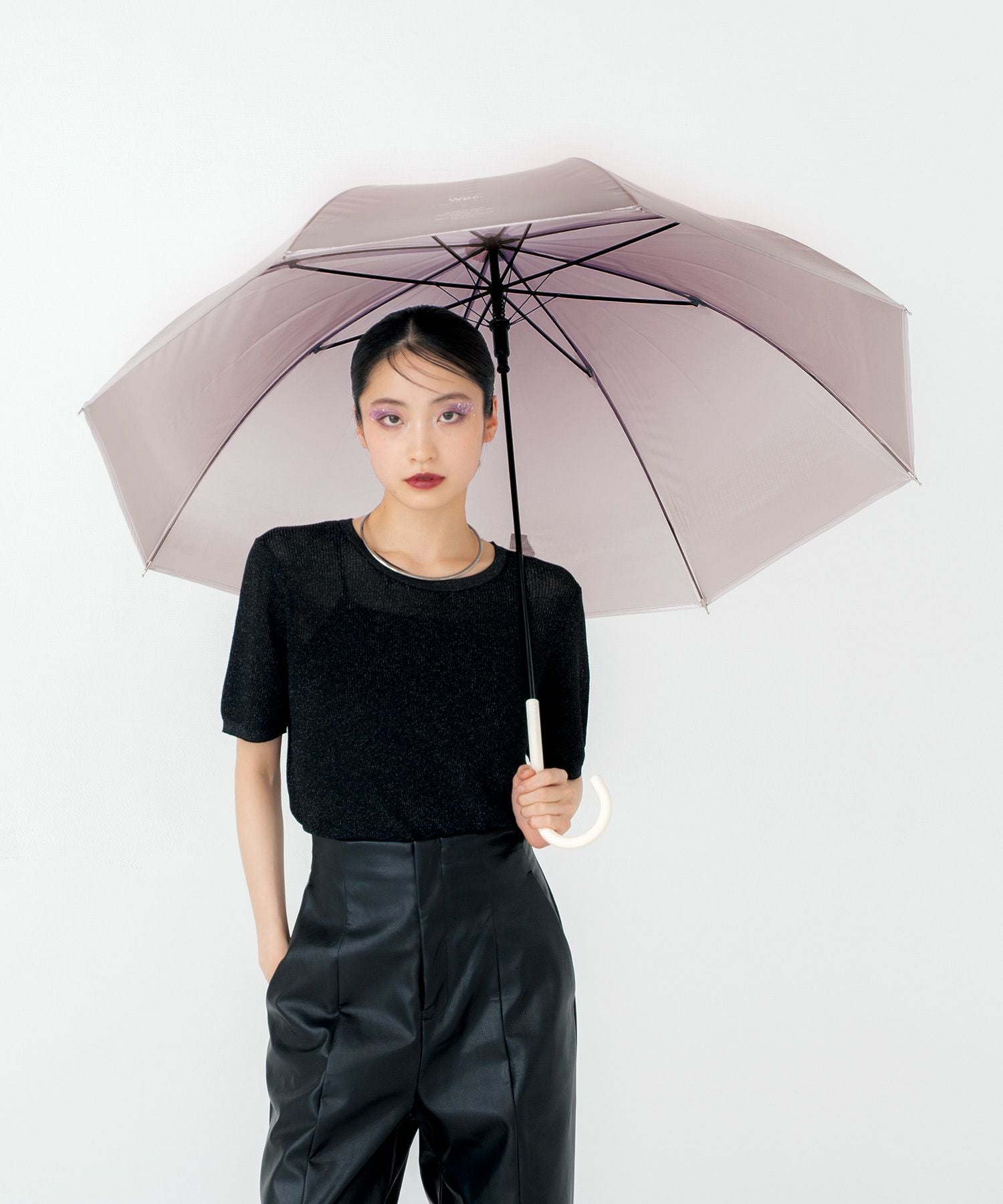 ビニール傘]シルバーグラデーションアンブレラ 雨傘 長傘 Wpc
