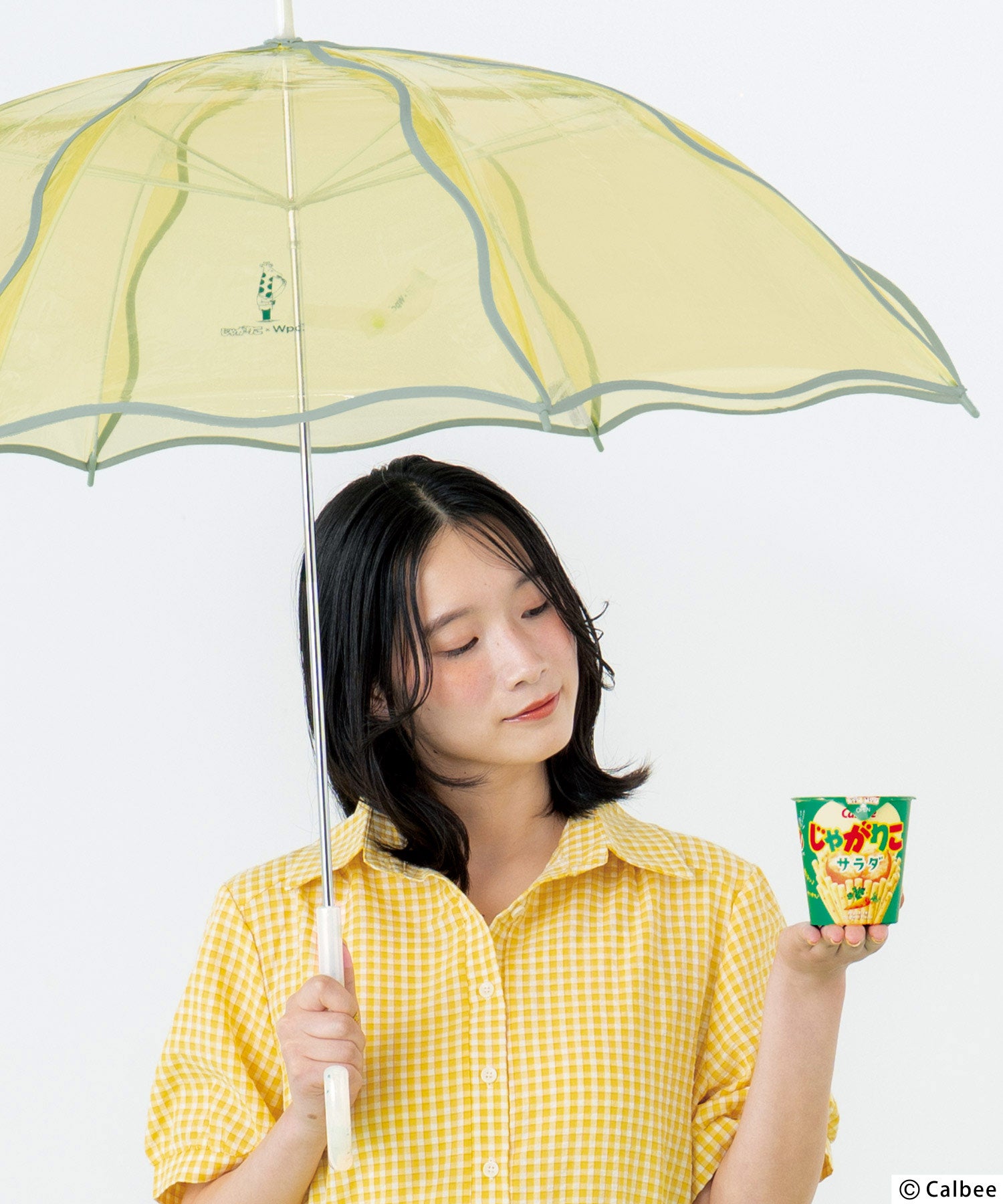 ビニール傘]じゃがりこ×Wpc. じゃがりこウェービーアンブレラ 雨傘 長