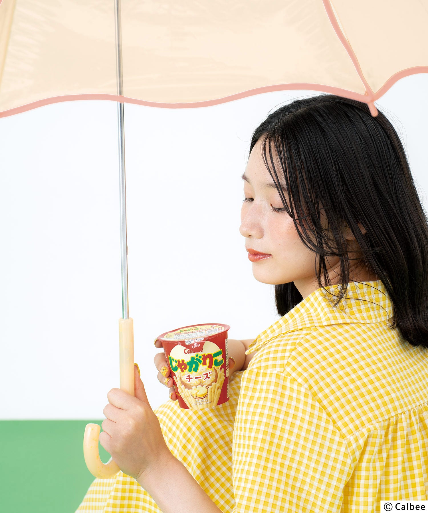 ビニール傘]じゃがりこ×Wpc. じゃがりこウェービーアンブレラ 雨傘 長