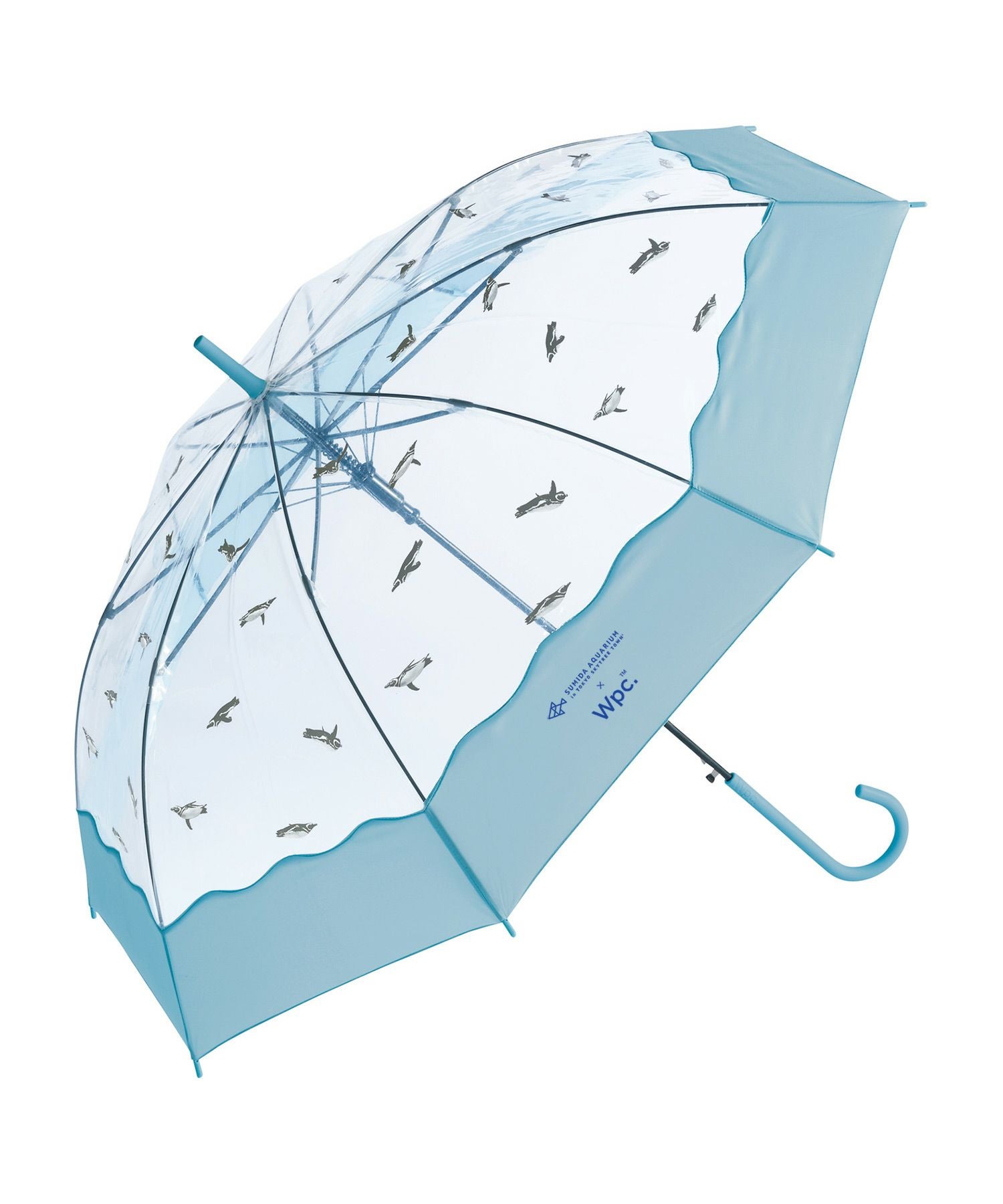ビニール傘]すみだ水族館×Wpc. スイミングペンギンアンブレラ 雨傘 長