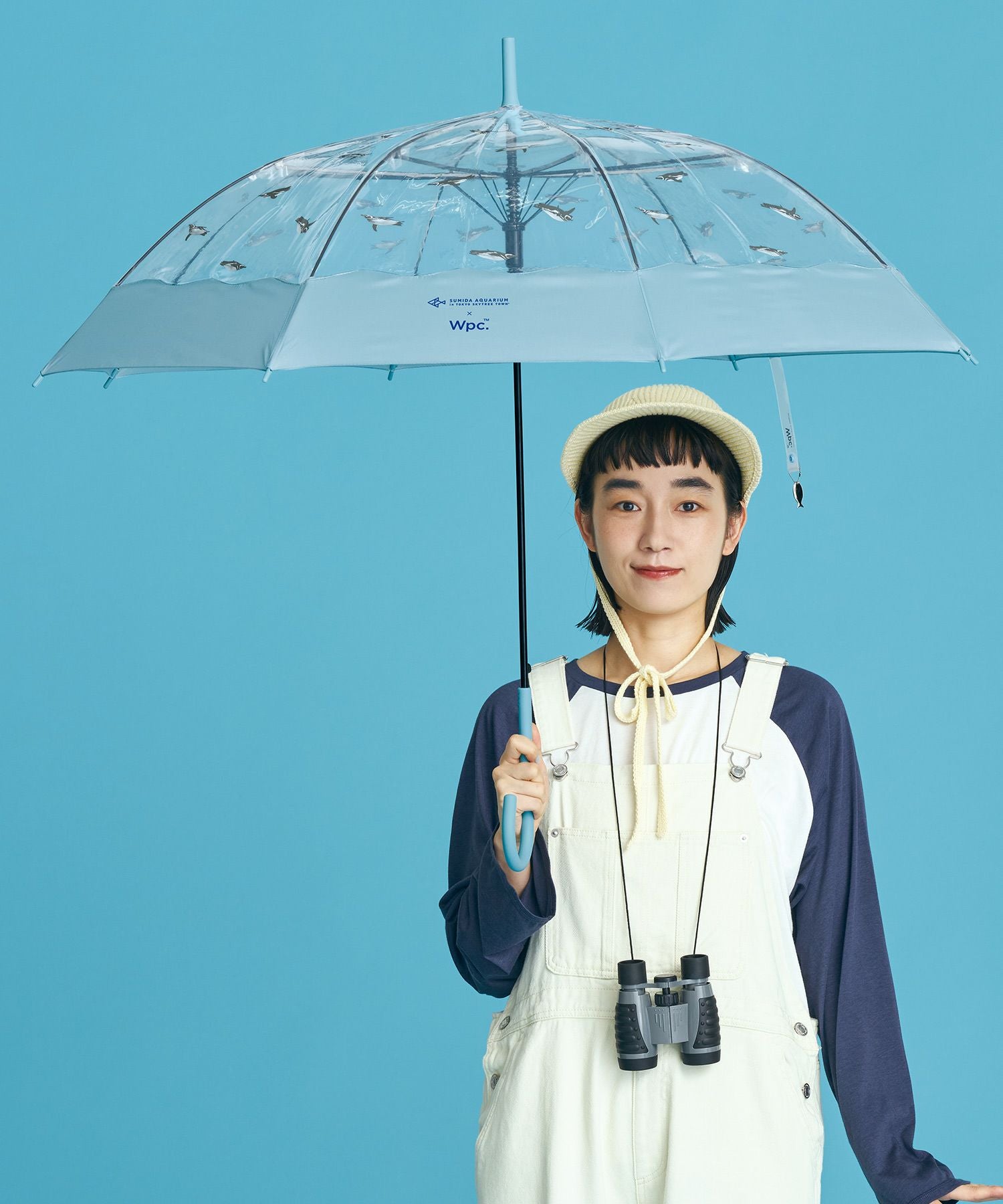 ビニール傘]すみだ水族館×Wpc. スイミングペンギンアンブレラ 雨傘 長