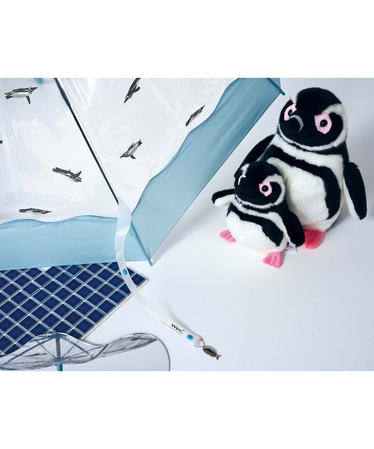 ビニール傘]すみだ水族館×Wpc. スイミングペンギンアンブレラ 雨傘 長