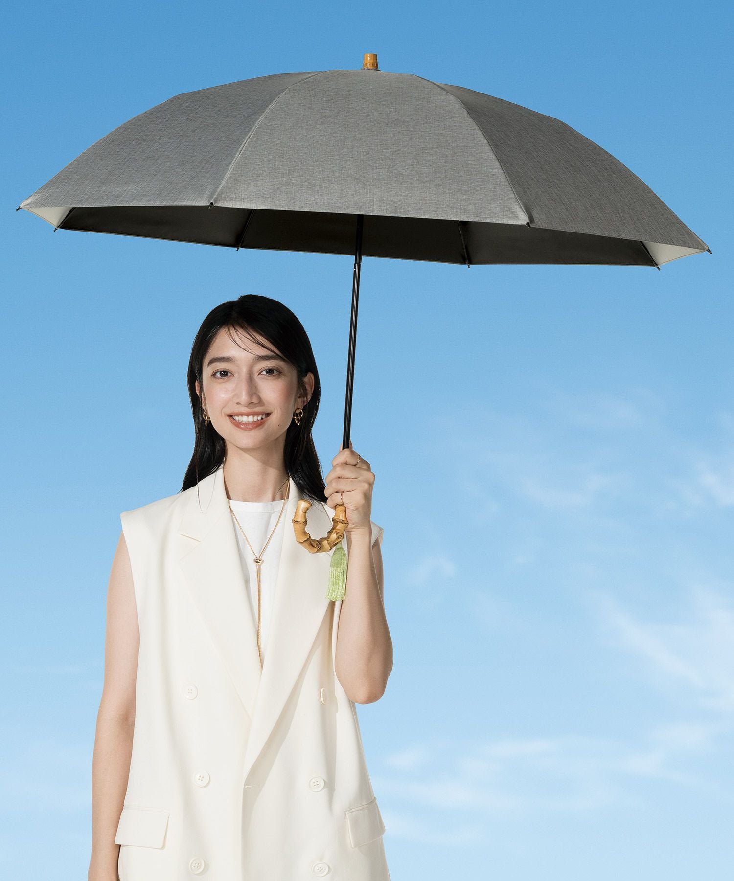 【2段 55cm】UVO(ウーボ) 2way 折りたたみ 長傘 日傘 晴雨兼用 公式限定》【2段 55cm/長折兼用】UVO(ウーボ) 最強の日傘 2way