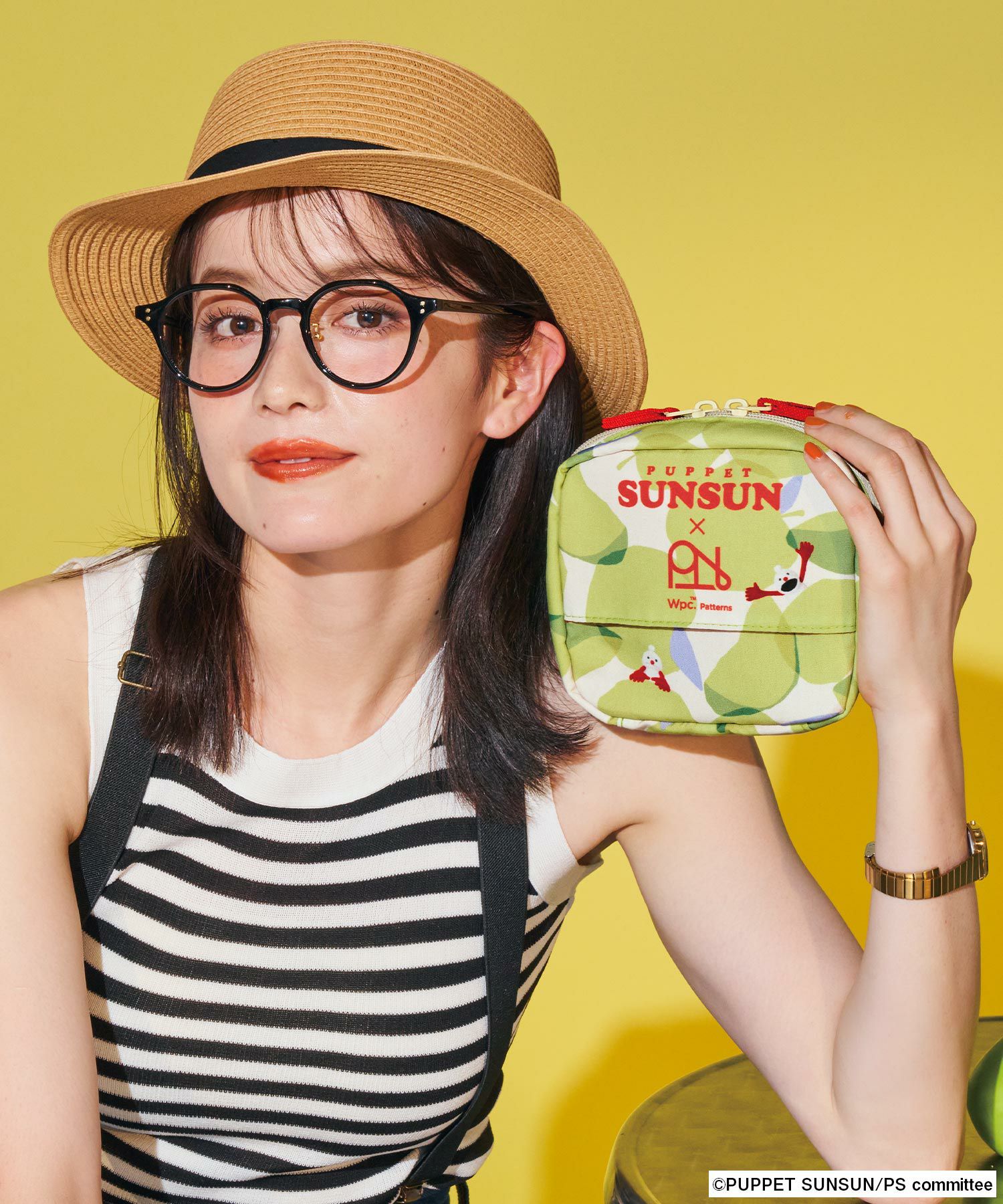 パペット・ポーチ・SSサイズコスチューム（ワンピース&リボン） セール30%オフ】パペットスンスン × Wpc. Patterns はっ水スクエア