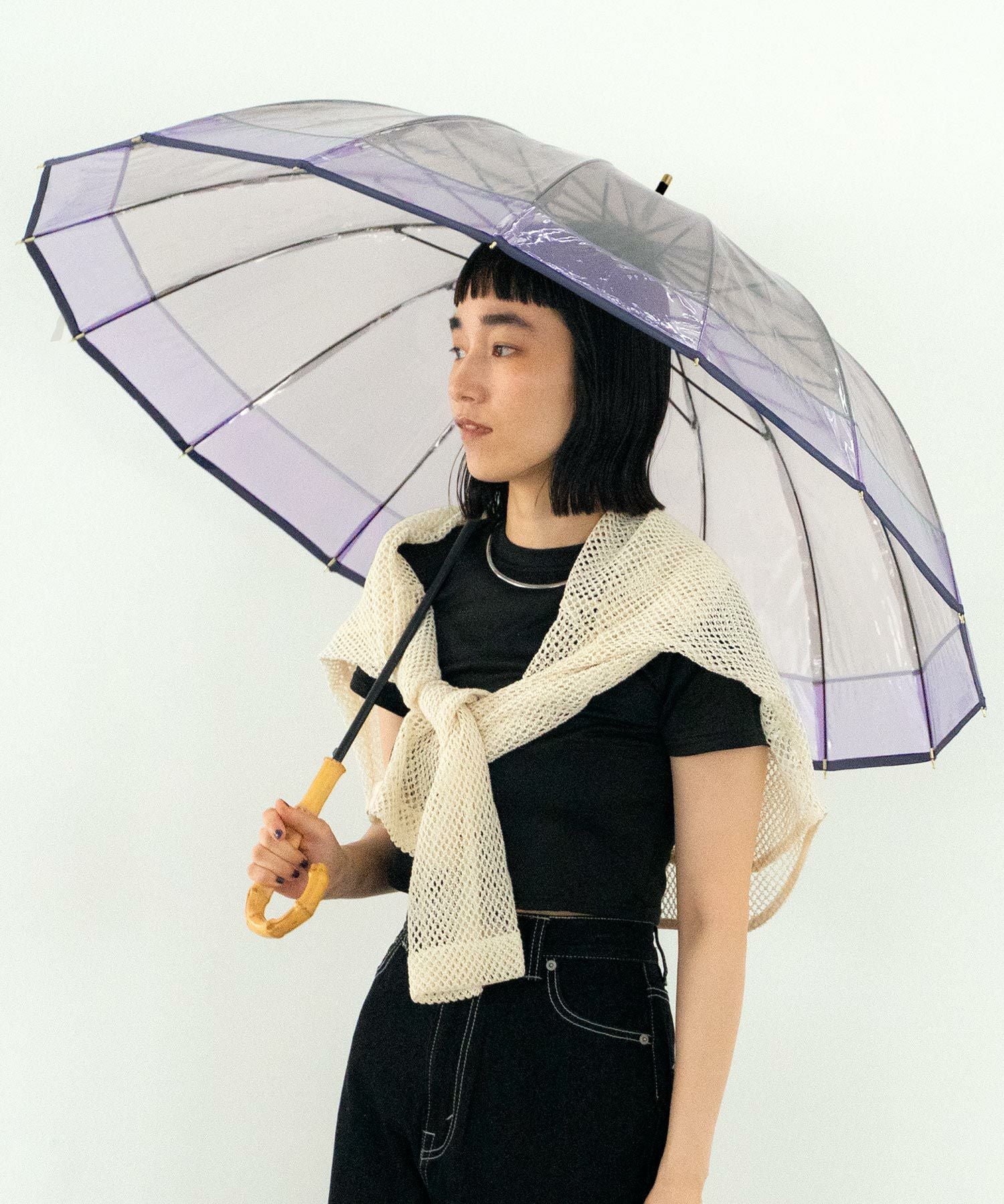 ディスプレイ用　巨大ビニール傘　ワイド１７６ｃｍ 公式オンライン限定》[ビニール傘]16Kプラスティックビニビニジャンプ
