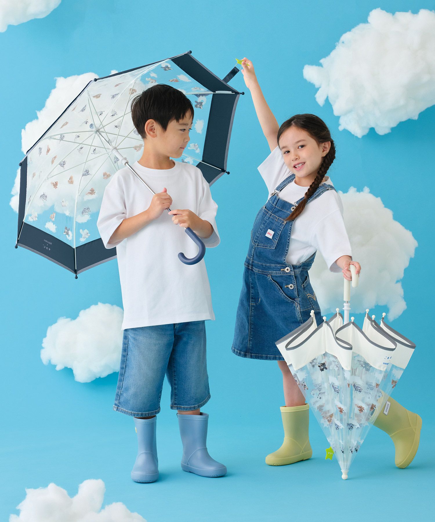 公式限定》【キッズ】 [ビニール傘] 飛行犬×Wpc. KIDS 空飛ぶ