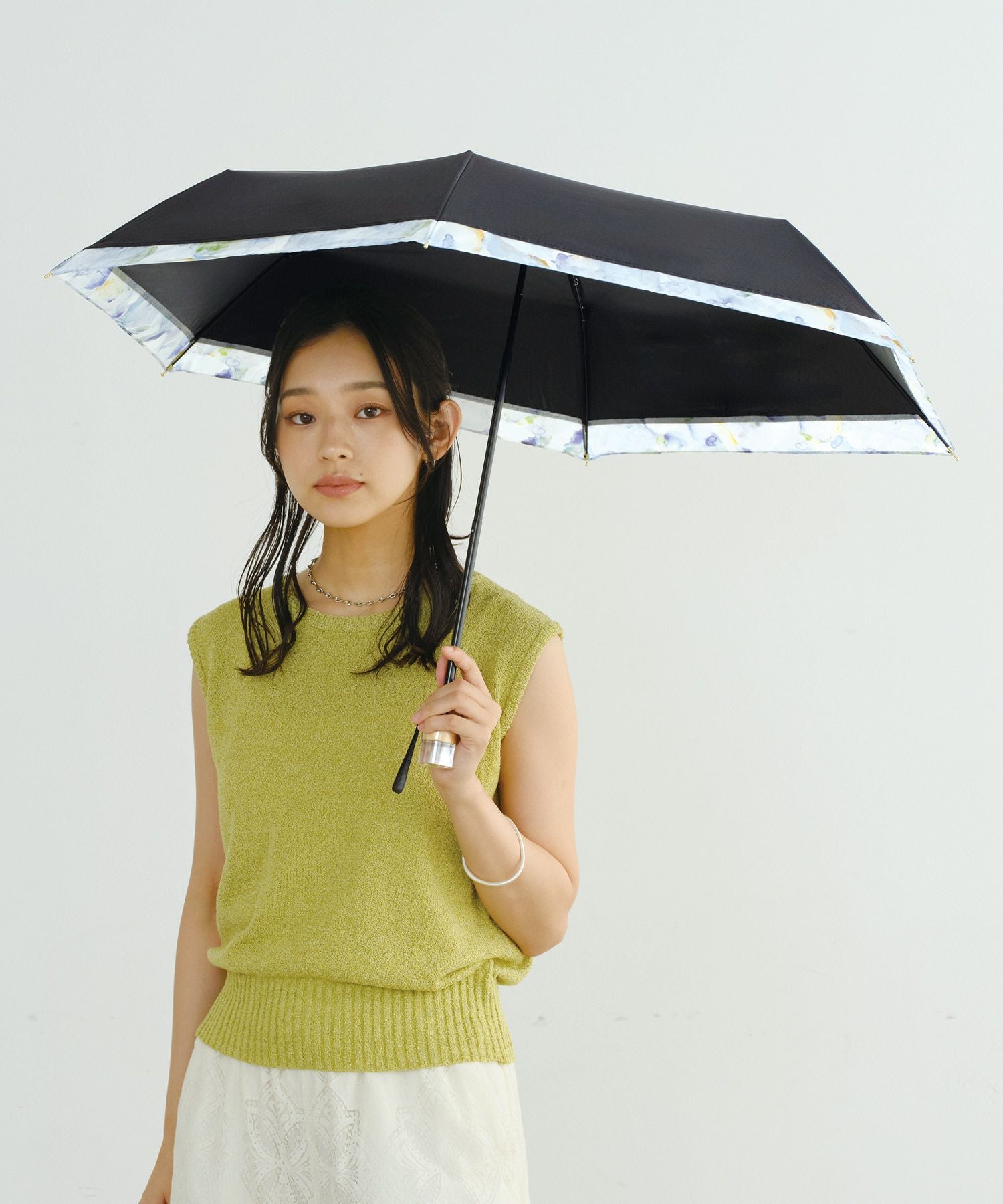 Rim Organza Print Mini Parasol