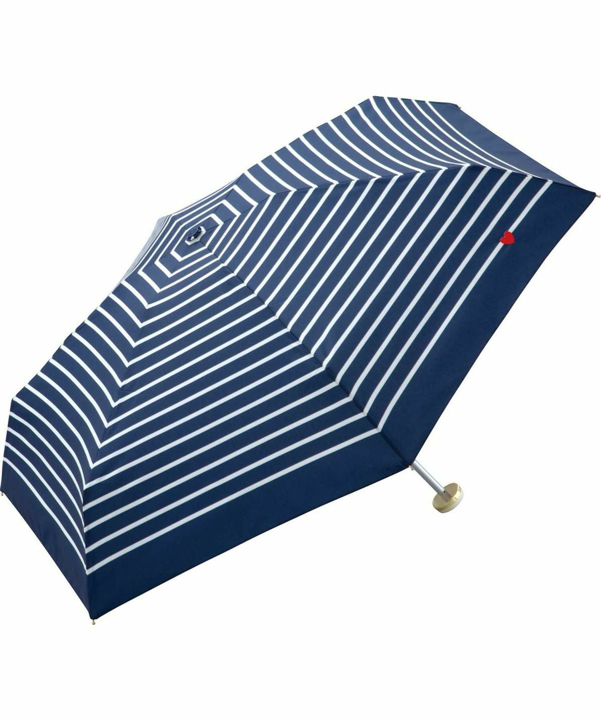 大森商店xチャイルドウーマン　刺繍ボーダー日傘/晴雨兼用 ハート刺繍ボーダー/ハート刺繍ボーダーゴールド/ Wpc. 雨傘