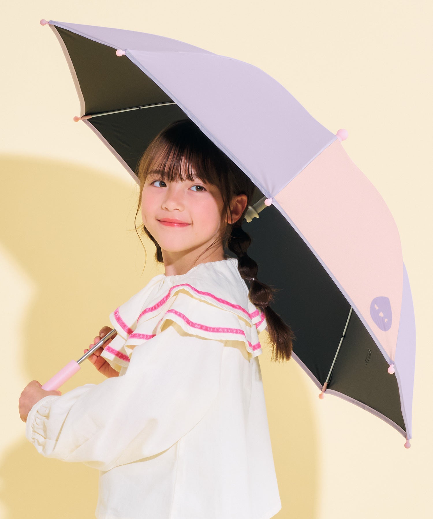 公式限定》遮光KIDSパレットカラーパラソル キッズ日傘 長傘 子ども用