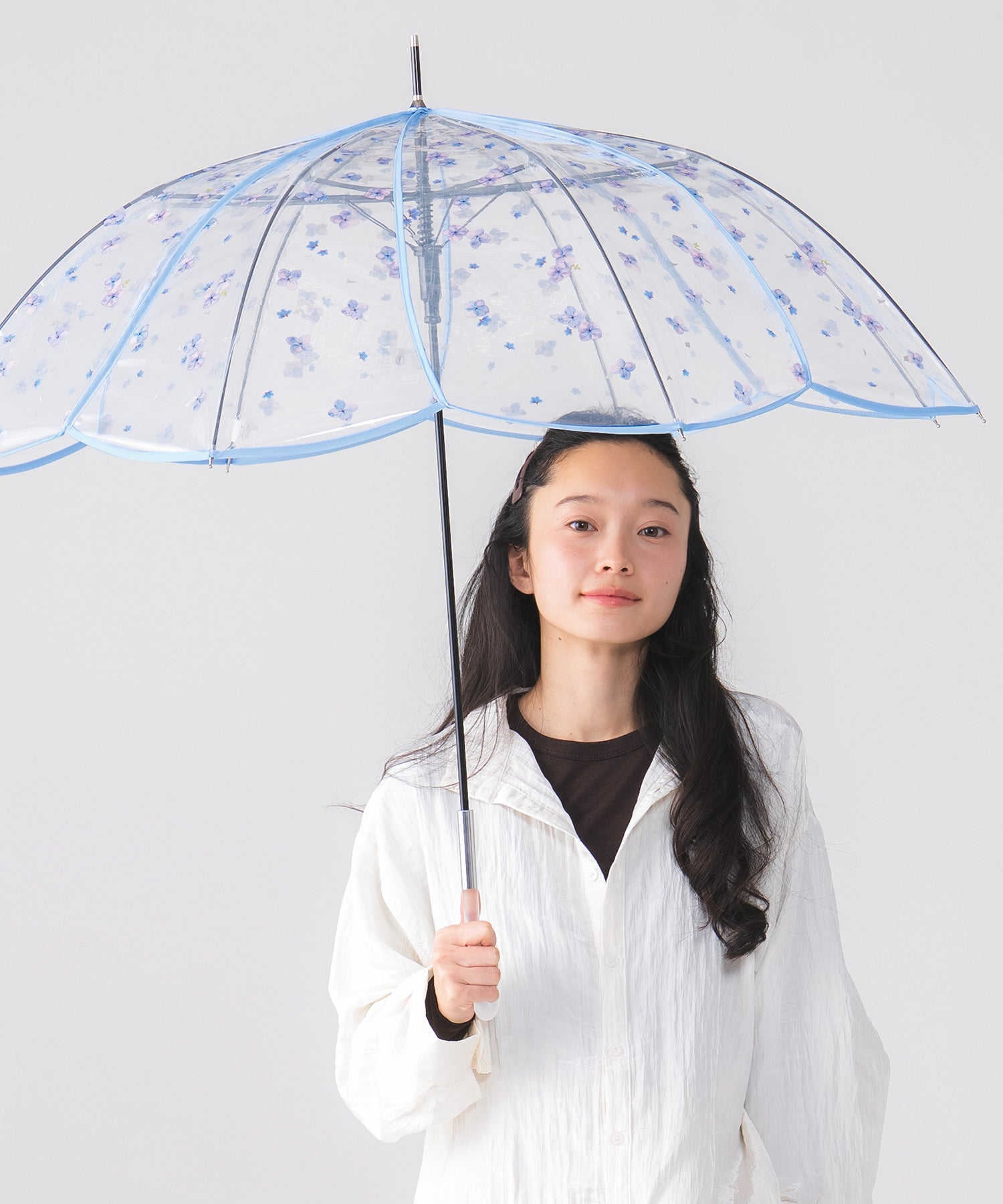 公式限定》［ビニール傘］ドライフラワーアンブレラ 雨傘 長傘