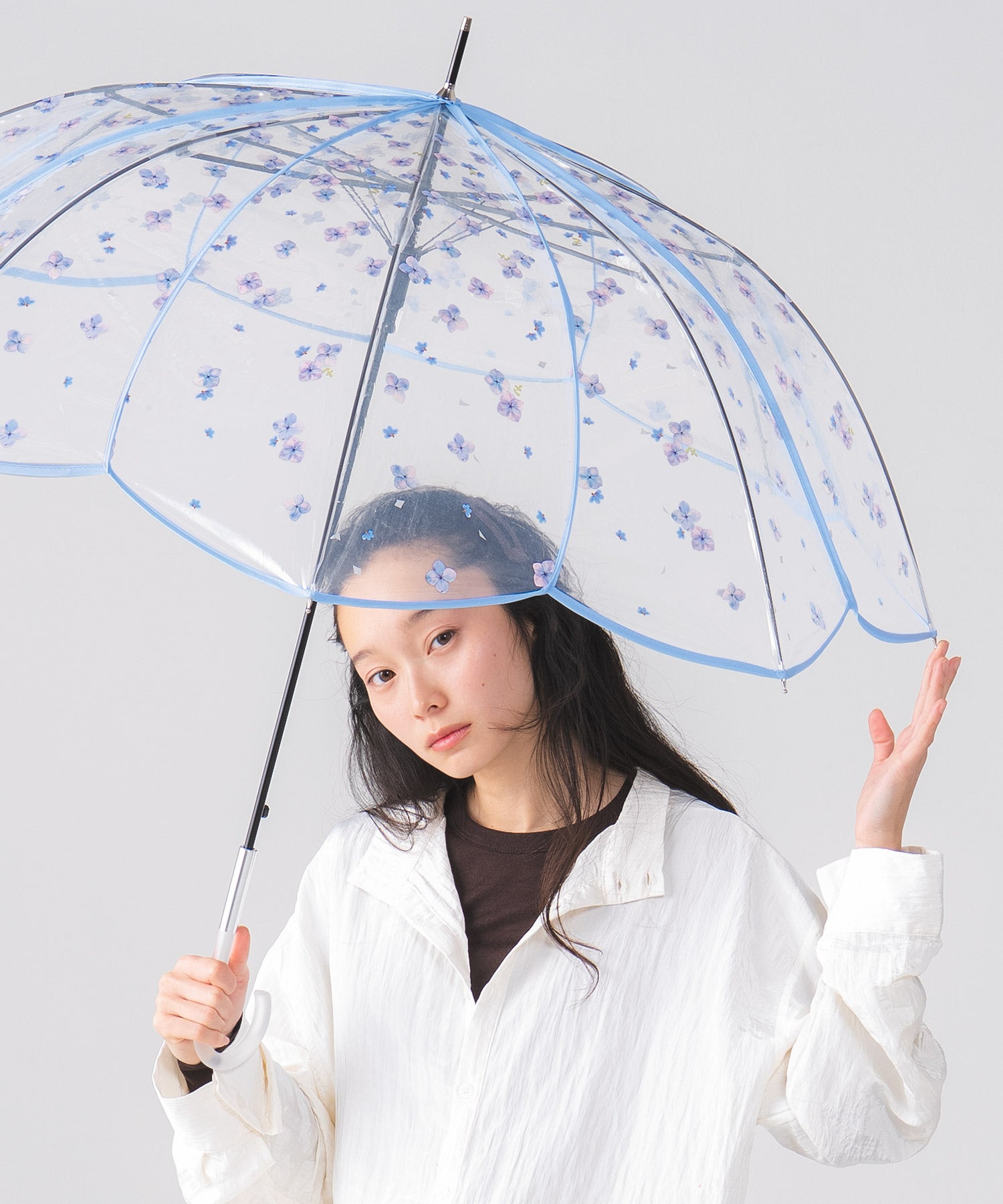 公式限定》［ビニール傘］ドライフラワーアンブレラ 雨傘 長傘